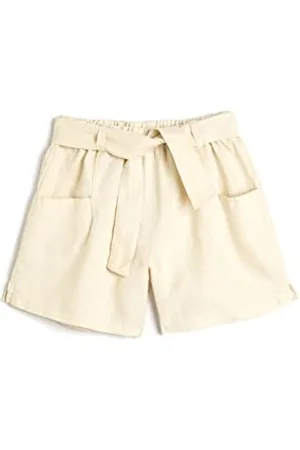 Koton Linen Shorts Belt Detail Pockets Elastic Waistband Pantaloncini, (052), 4-5 Jahre Girls
