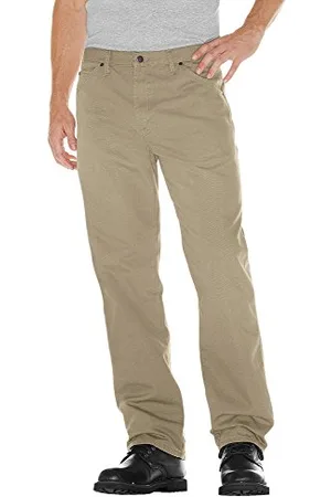 Dickies Jeans da Falegname Anatra a Gamba Dritta dalla vestibilità Comoda, Sabbia del Deserto, W33 / L32 Uomo