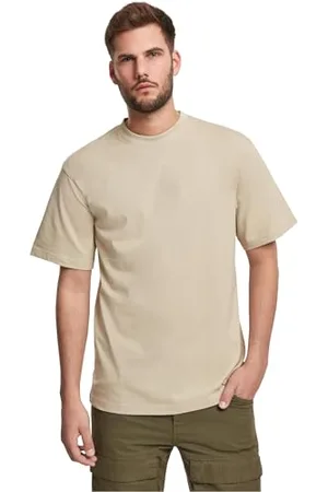 Urban classics Maglietta Uomo a Maniche Corte, Tall Tee Oversize in Cotone, Spalle Morbide e Scollatura a Girocollo, Taglie Forti Disponibili