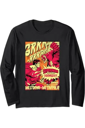 DC Comics Originals Superman Face Off With Doomsday Maglia a Manica