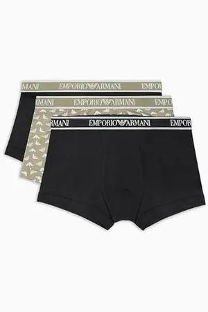 Emporio Armani 3-Pack Trunk, Bermuda Uomo,