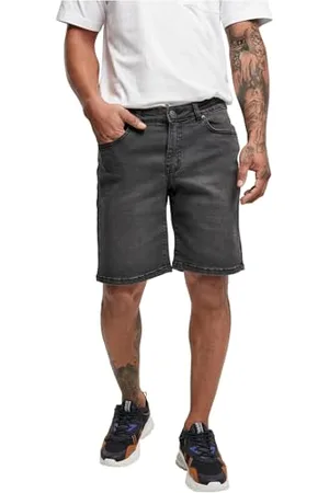 Urban classics Relaxed Fit Jeans Shorts Pantalocini Denim, Vero Nero Slavato, 34 Uomo
