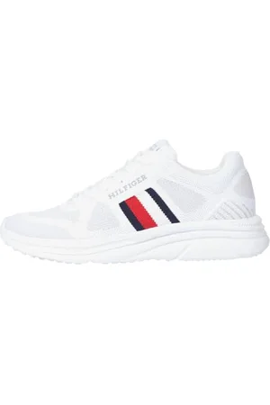 Tommy Hilfiger Uomo Sneakers da Runner Modern Runner Knit Scarpe Sportive, (White), 40