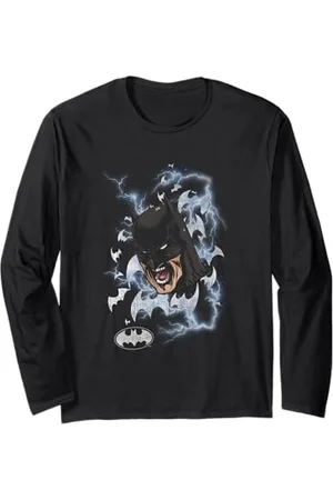 DC Comics Originals Batman Shouts Lightning Bats Maglia a Manica