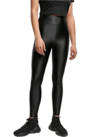 Urban classics Ladies Highwaist Shiny Metalic Leggings Pantaloni, , XXXXXL Donna