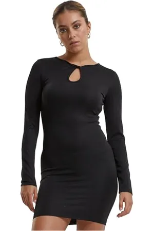 Urban classics Tb6995-ladies Glitter Longsleeve Dress NAN, , XL Donna