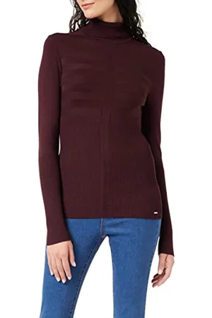Morgan Pull Fin col roulé MENTOS Pullover Sweater, (Violet Lie de Vin 311), X-Small (Taglia Produttore: TXS) Women