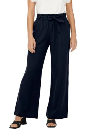 JDY Say MW Linen Belt Pant Wvn Noos Pantaloni in Lino, , 50 Donna