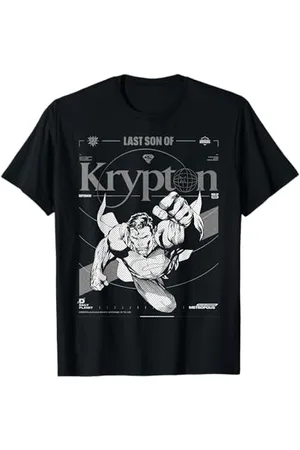 DC Comics Originals Superman Icona Meme Metropolis Krypton Classico Jim Lee Grunge Maglietta