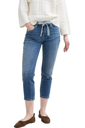 TOM TAILOR 1045907 Jeans Alexa Slim, 10141-Stone Blue Denim, 34W x 26L Donna