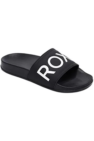 Roxy Slippy, Scarpe da Spiaggia e Piscina Donna, Nero (Black Fg BFG), 38 EU