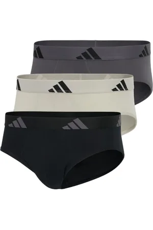 adidas Herren Unterwäsche Slip 3er Pack-Brief (3pk) -Active Flex Cotton Mutande da Uomo, Assorted_4am001