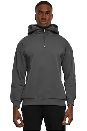 Urban classics Zipped High Neck Hoody Felpa con Cappuccio, , XL Uomo