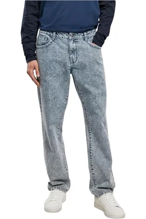 Urban classics Loose Fit Jeans, (Light Skyblue Acid Washed), 34W / 32L Uomo