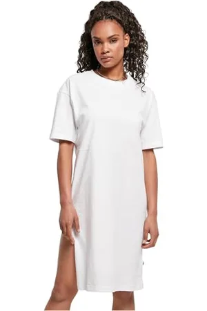 Urban classics Vestito Donna a Maniche Corte Oversize 100% Cotone Organico, Abito Donna Estivo, Abito Casual Disponibile in Diversi Colori e Taglie XS - 5XL