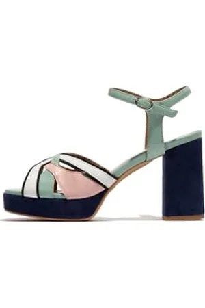 Fly London EZUI240FLY, Sandal Donna, Spearmint/Pale Pink/Black/White, 42 EU