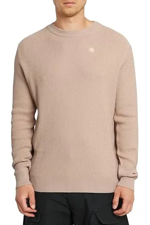 G-Star Uomo Serrated Knitted Sweater, (linen gd D25958-D630-H033), L