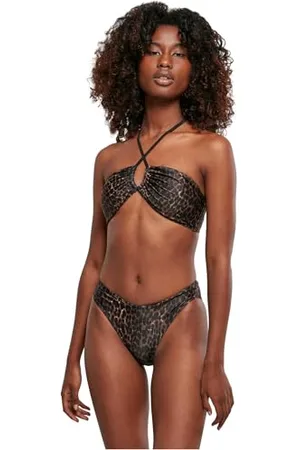 Urban classics Bikini Donna, Costumi da Bagno Donna a Due Pezzi, String Bikini Incrociato con Ottica Floreale, Taglie Forti Disponibili, Taglie XS - 5XL