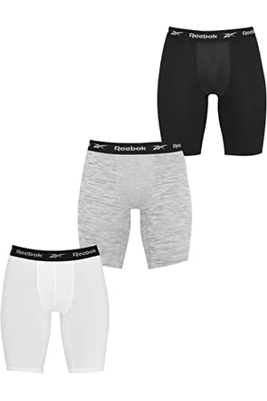 Reebok Uomo, Pantaloncini Sportivi, Nero/Bianco/Grigio, Confezione da 3, Medio