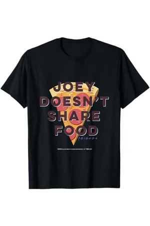 Friends Joey non condivide la citazione della pizza degli amici del cibo Maglietta