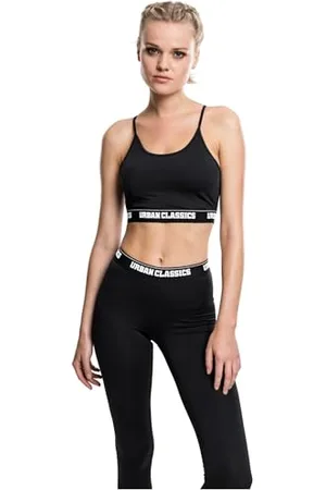 Urban classics Ladies Sports Bra Reggiseno Sportivo, (Black 7), XS Donna