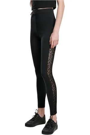 Urban classics Ladies Flock Lace Stripe Leggings, , XXXXXL Donna