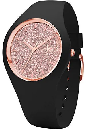 Ice-Watch ICE glitter Black Rose-Gold - Orologio nero da Donna con Cinturino in silicone - 001353 (Medium)