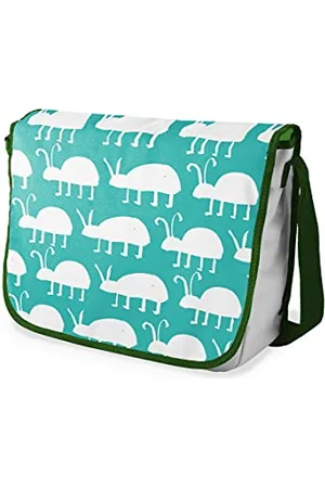Bonamaison Stampate Digitalmente Borse da Scuola Messenger con Cinturino Cachi per Ragazze e Ragazzi, Borse a Tracolla per Studenti, Di nuovo a scuola, Dimensioni: 29x36 Cm