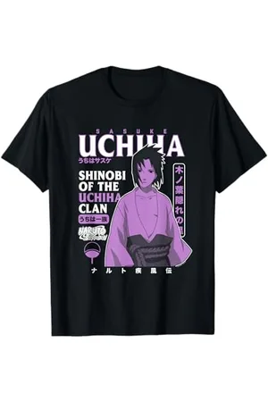 Naruto Shippuden Sasuke Sovraccarico di Testo Maglietta