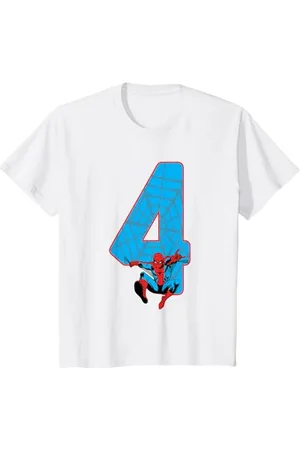 Marvel Bambino Spider-Man 4 Compleanno Maglietta
