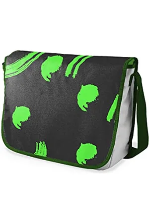 Bonamaison Stampate Digitalmente Borse da Scuola Messenger con Cinturino Cachi per Ragazze e Ragazzi, Borse a Tracolla per Studenti, Di nuovo a scuola, Dimensioni: 29x36 Cm