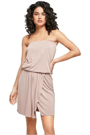 Urban classics Tb4368-ladies Viscose Short Bandeau Dress Vestito Casual, , S Donna