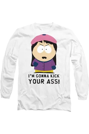 South Park Im Gonna Kick Your Ass Mens Long Sleeve T Shirt, , M Unisex-Adulto