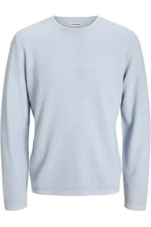 JACK & JONES Jjegeorge Knit Crew Neck Noos Maglione Lavorato a Maglia, Blu Chambray, M Uomo