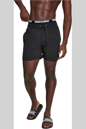 Urban classics Two in One Swim Shorts Pantaloncini, (Blk/Blk/Wht 00703), Small Uomo