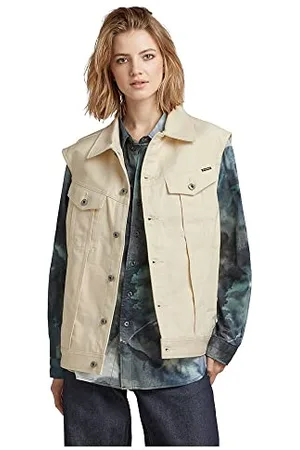 G-Star Donna Oversized Denim Vest, (ecru D22581-D300-159), S