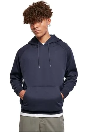 Urban classics Felpa con Cappuccio per Uomo, Invernale, Hoody Tinta Unita, Basic Casual Style, Colore: blu navy, Taglia: 4XL
