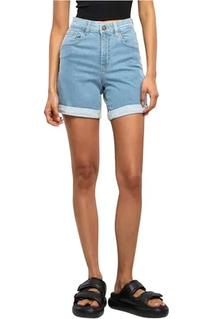 Urban classics Pantaloncini Donna Vita Alta, Shorts Donna Jeans in BIO Cotone, Pantaloncini con 5 Tasche, Diversi Colori Disponibili, Taglie 26 - 45