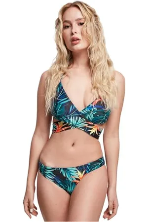 Urban classics Ladies Draped Pattern, Set Di Bikini Donna, (Vriesea Black), M