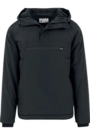 Urban classics Padded Pull Over Jacket Giacca, (Black), M Uomo