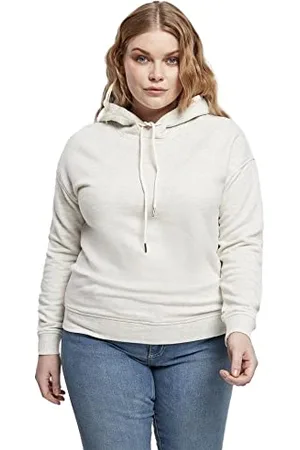 Urban classics Felpa con Cappuccio Donna Invernale, Pullover Caldo Manica Lunga, Maglione Pesante per Ragazza, Colore lightgrey, Taglia L