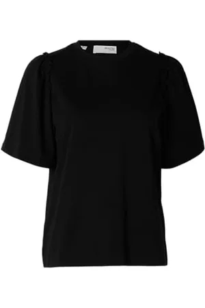 SELECTED Slfpenelope 2/4 Ruffle Tee Noos T-Shirt, , M Donna