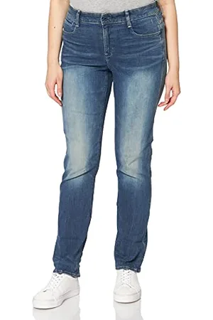 G-Star Donna Noxer Straight Jeans, (antic faded baum blue D17192-C296-B817), 25W / 32L