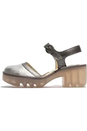 Fly London TEYO583FLY, Sandal Donna, Silver/Plomo, 42 EU