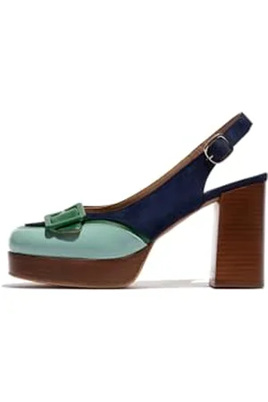 Fly London EVAH243FLY, Pumps Donna, Sky Blue/Emerald/Blue, 39 EU
