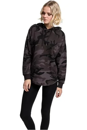 Urban classics Felpa con Cappuccio da Donna Oversize Mimetica, , XS