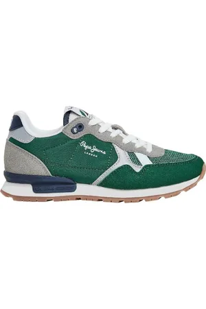Pepe Jeans Brit Young B, Scarpa da ginnastica Bambini e ragazzi, Verde (Verde Edera), 32 EU
