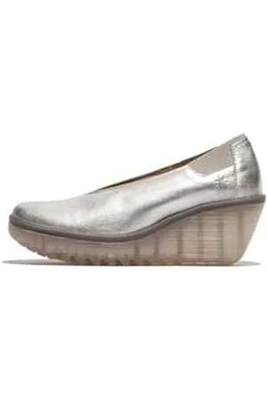 Fly London YOZA438FLY, Wedges Donna, Silver, 42 EU