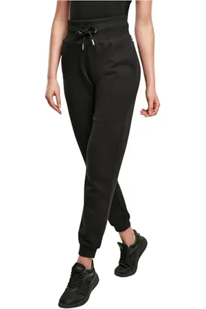 Urban classics Pantaloni Tuta Donna Cotone Biologico, Polsini Elastici Caviglie, Tuta Sportiva a Vita Alta, Diversi Colori, Taglie XS - 5XL