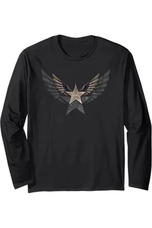 Marvel Captain America Wings Star Brave New World Maglia a Manica
